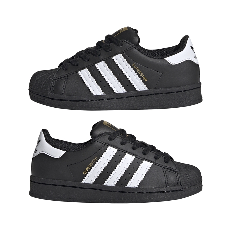 Adidas sneakers "Superstar" - sort/hvid/guld